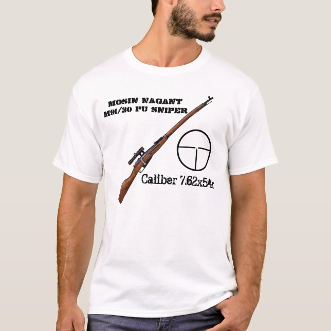 Skjorta för gevär ww2 T för Mosin Nagant Tee (Framsida)