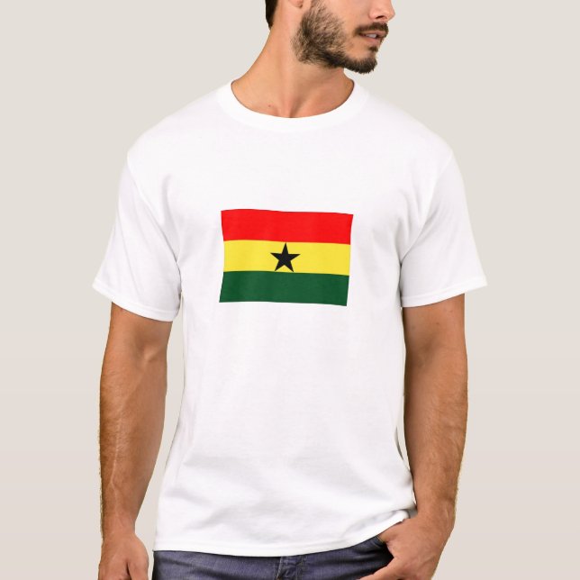 SKJORTA FÖR GHANA FLAGGAUTSLAGSPLATS TEE (Framsida)