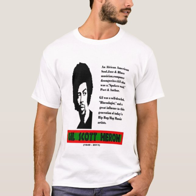 Skjorta för Gil Scott HeronRememberence Tee Shirt (Framsida)