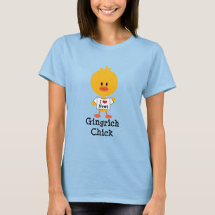Skjorta för Gingrich chick T mig hjärtaNewt T-shirt