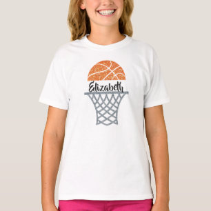 Skjorta för glitter för personligbasketring t shirt