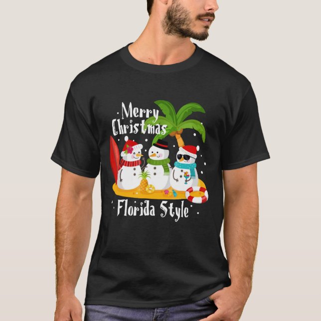 Skjorta för god julFlorida stil T T Shirt (Framsida)