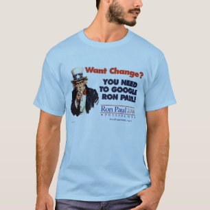 Skjorta för Google Ron Paul Uncle Sam T Shirt