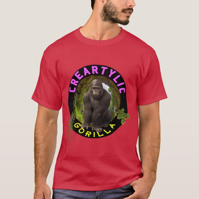 Skjorta för gorilla t t-shirt (Framsida)