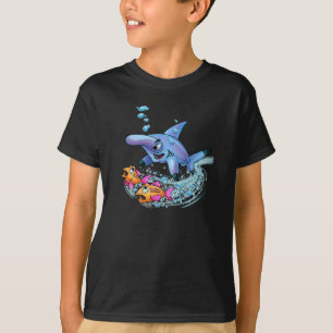 Skjorta för Hammerheadhajtecknad Tee Shirt