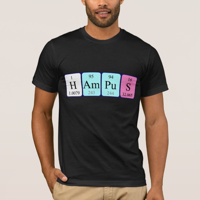 Skjorta för Hampus periodisk bordnamn T Shirt (Framsida)