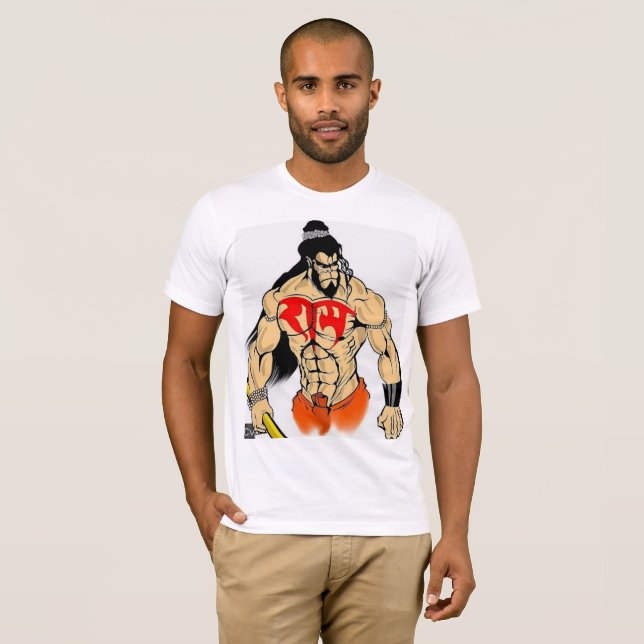 Skjorta för Hanuman tryck T T Shirt (Hel framsida)