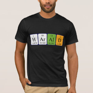 Skjorta för Harald periodisk bordnamn T-shirt