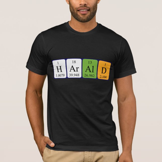 Skjorta för Harald periodisk bordnamn T-shirt (Framsida)