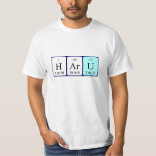 Skjorta för Haru periodisk bordnamn Tee Shirt