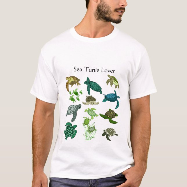 Skjorta för havssköldpaddaälskare tee shirt (Framsida)