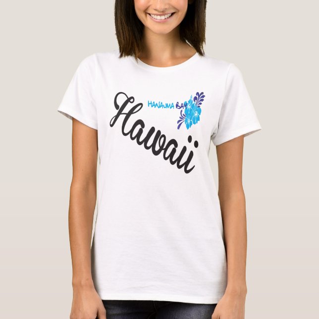 Skjorta för Hawaii blommahibiskus T Shirt (Framsida)