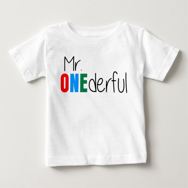 Skjorta för Herr Onederful underbar barns Tee Shirt (Framsida)