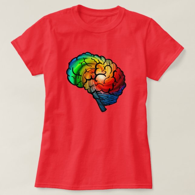 Skjorta för hjärna för Neurodiversity Tee (Design framsida)