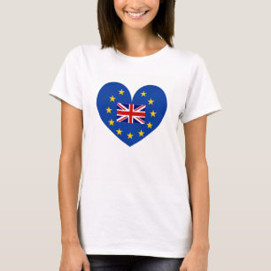 Skjorta för hjärta för brexit för tee shirt