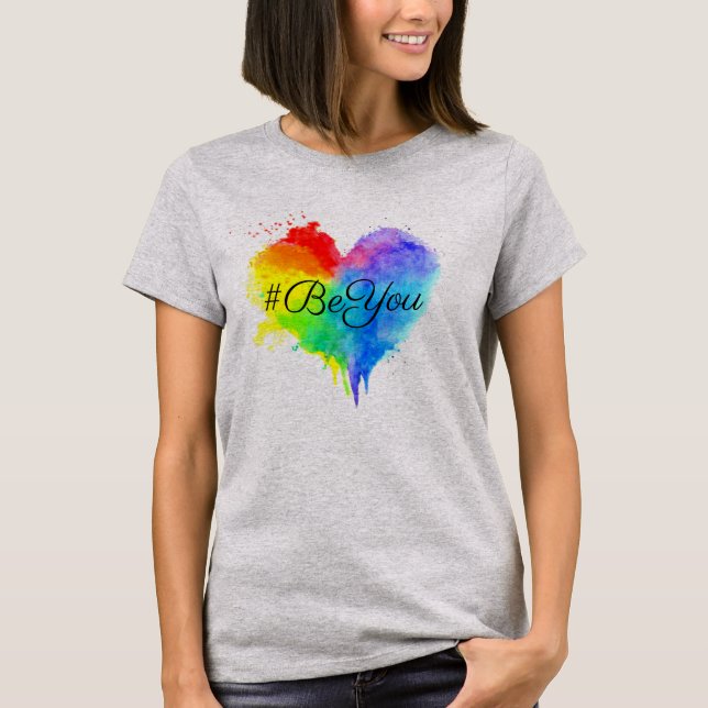 Skjorta för hjärta T för #BeYou stor Shirt (Framsida)