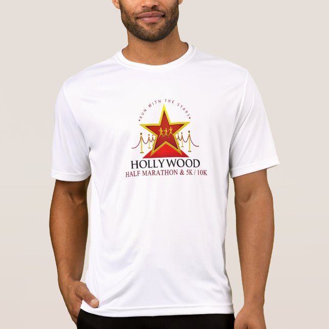 Skjorta för Hollywood halv maratonTech Tee Shirt (Framsida)