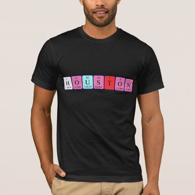 Skjorta för Houston periodisk bordnamn Tee Shirt (Framsida)