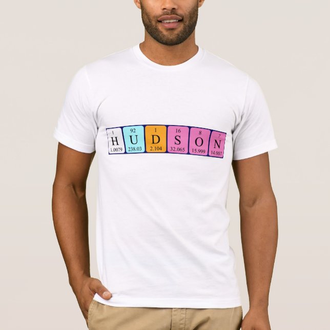 Skjorta för Hudson periodisk bordnamn T Shirt (Framsida)