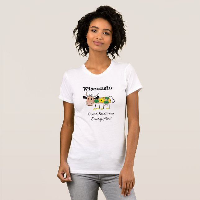 Skjorta för humor för Wisconsin mejeriluft Tee (Hel framsida)