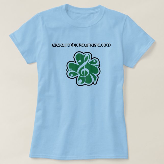 Skjorta för Jim Hickey musiklogotyp T Tröja (Design framsida)