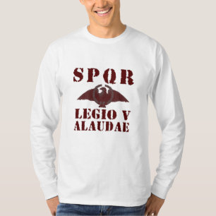 Skjorta för Julius Caesar 5th Alaudae romerska T Shirt