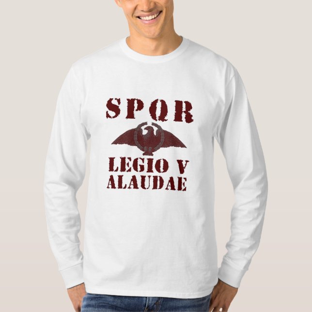 Skjorta för Julius Caesar 5th Alaudae romerska T Shirt (Framsida)