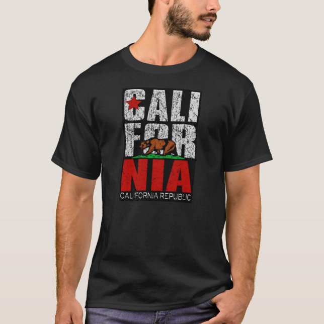 Skjorta för Kalifornien republikutslagsplats Tee Shirt (Framsida)