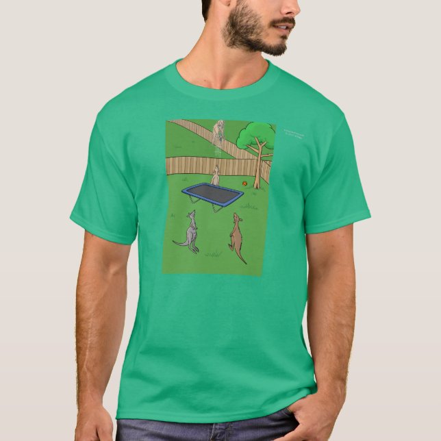 Skjorta för känguruTrampolinedun T T Shirt (Framsida)