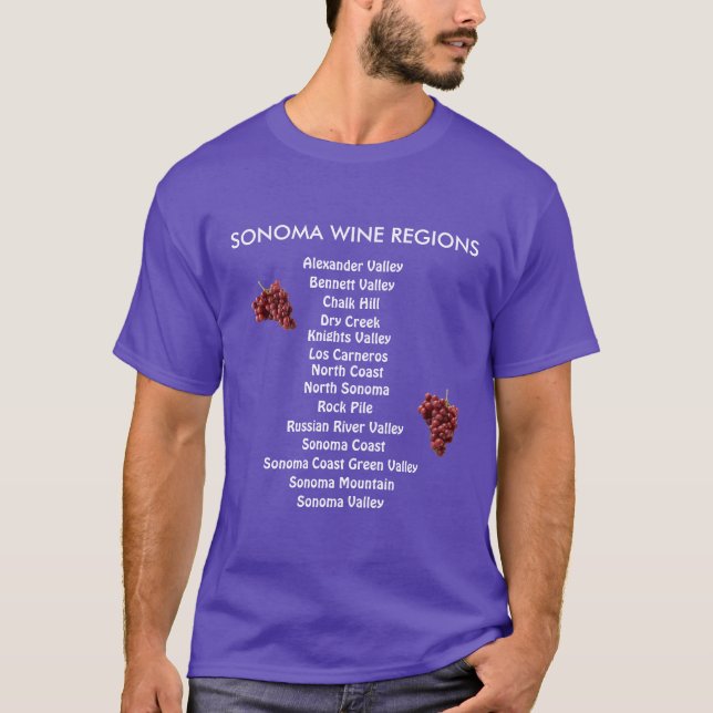 Skjorta för klassiker för Sonoma vinregioner Tee Shirt (Framsida)