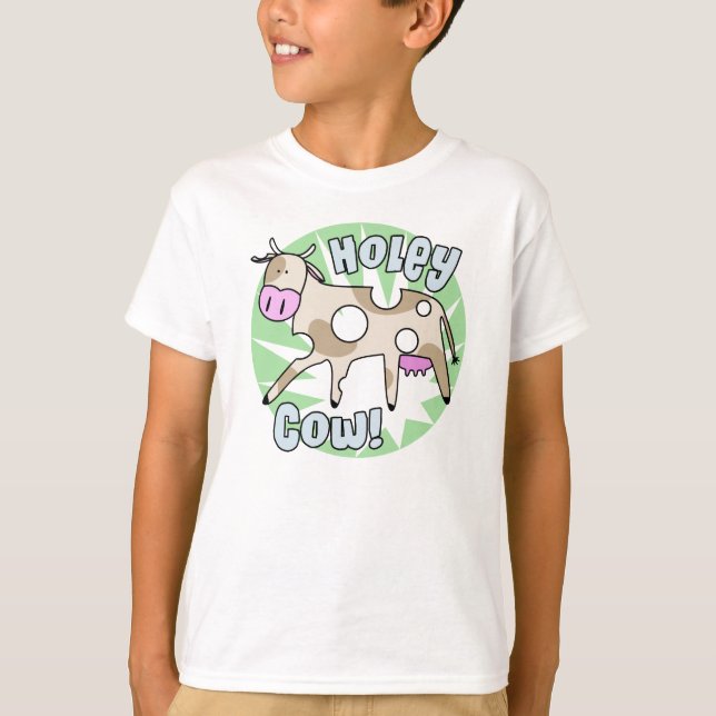 Skjorta för ko T för rolig vits Holey Shirt (Framsida)