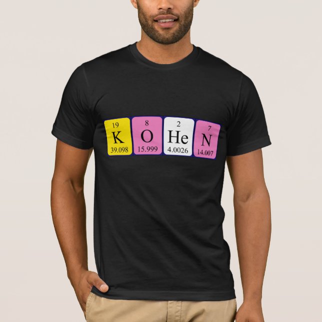 Skjorta för Kohen periodisk bordnamn T Shirt (Framsida)