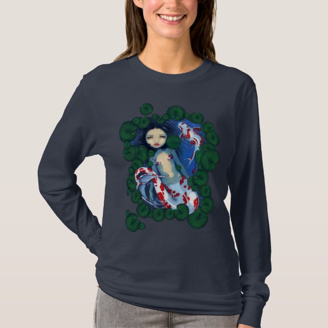 Skjorta för Koi dammsjöjungfru Tee Shirt (Framsida)