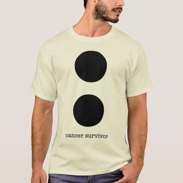Skjorta för koloncanceröverlevande t shirt (Framsida)