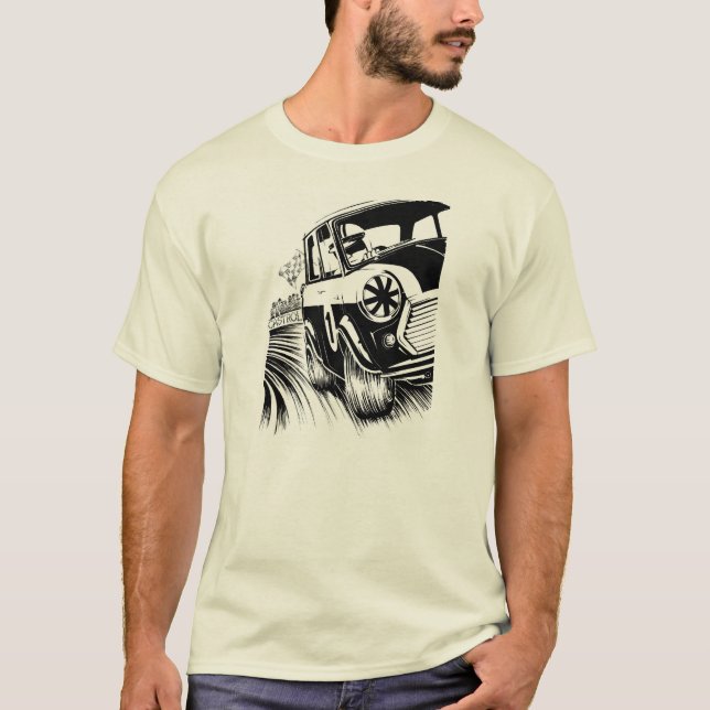 Skjorta för kortkort T för klassiker tävlings- Tee Shirt (Framsida)