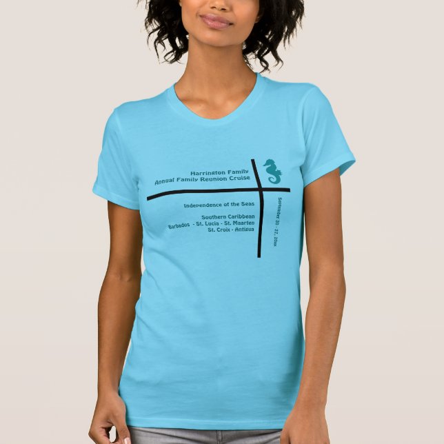 Skjorta för kryssning för eyelinerSeahorsegrupp T Shirt (Framsida)