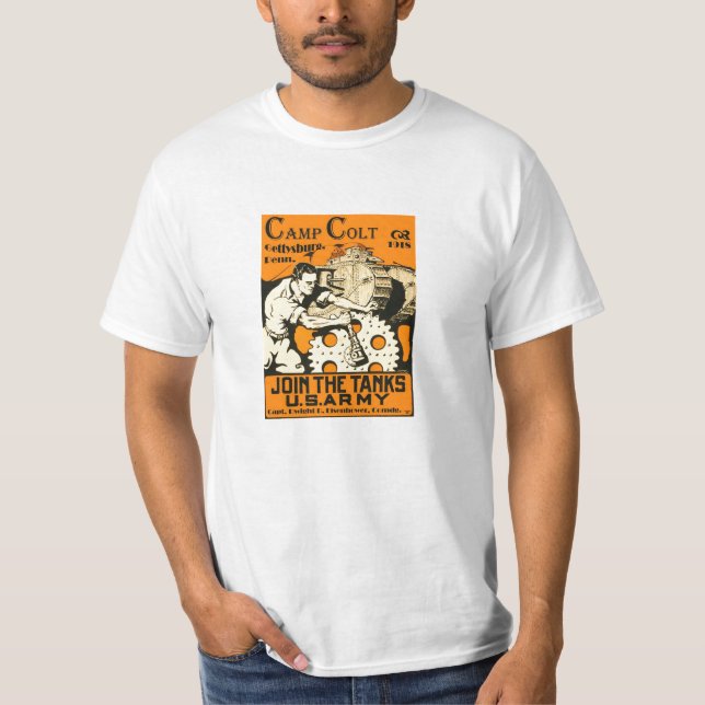Skjorta för lägerColt WWI Gettysburg Tee Shirt (Framsida)