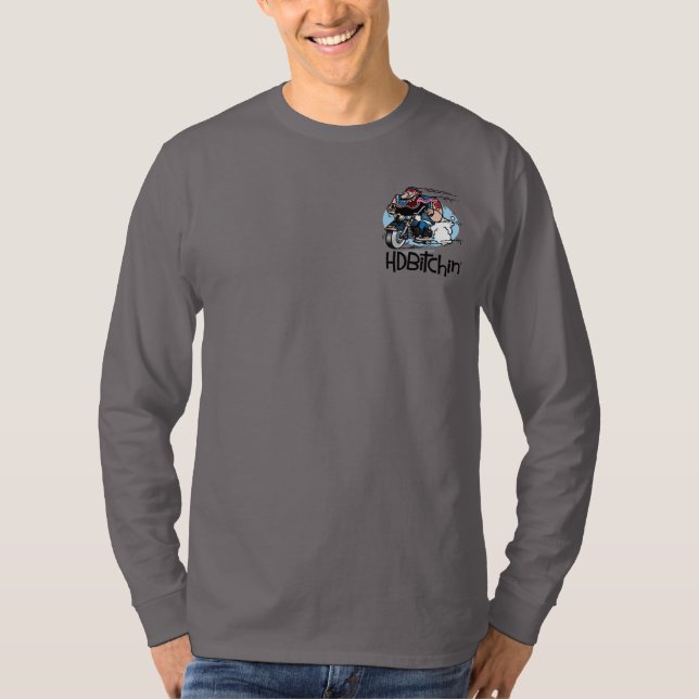 Skjorta för långärmad för HDBitchin logotyp T-shirt (Framsida)