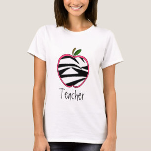 Skjorta för lärare T - zebra tryck Apple T-shirt