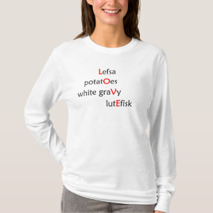 Skjorta för Lefsa KÄRLEKlångärmad T Shirt