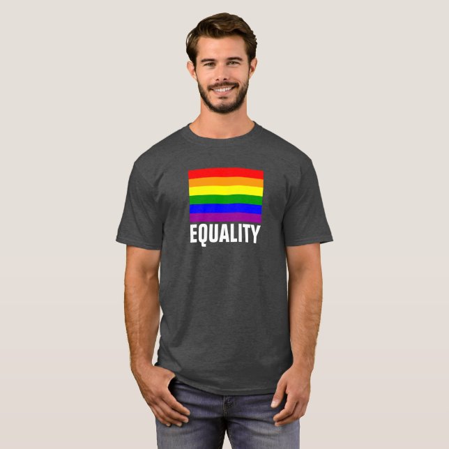 Skjorta för LGBT-prideregnbåge Tee Shirt (Hel framsida)