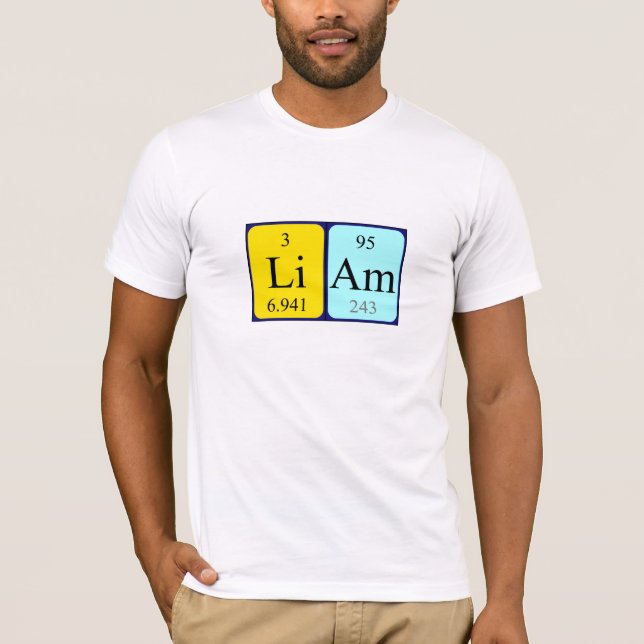 Skjorta för Liam periodisk bordnamn T Shirt (Framsida)