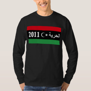 Skjorta för Libyen "frihets" flagga - ليبيا T Shirt