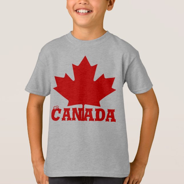Skjorta för lönnlöv för Kanada dag gullig rolig T-shirt (Framsida)