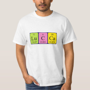 Skjorta för Lucca periodisk bordnamn T Shirt