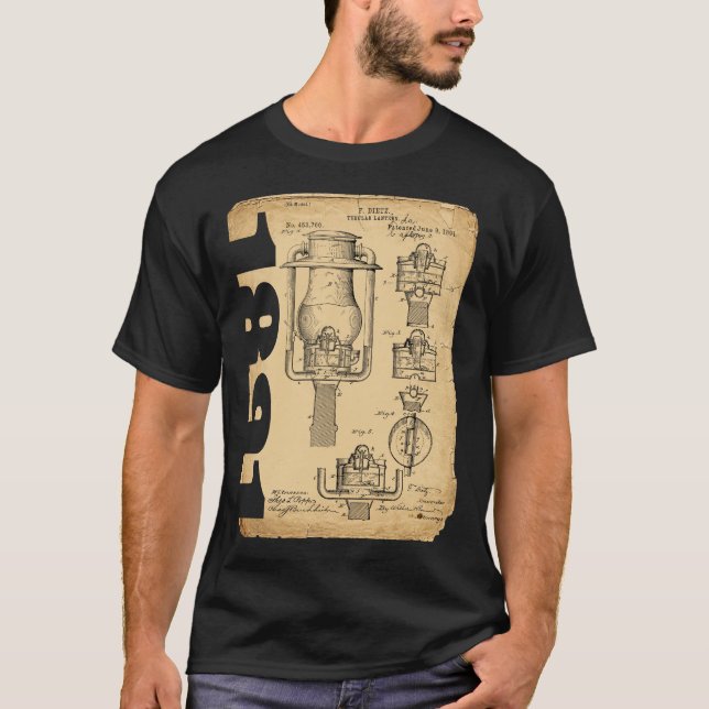 Skjorta för lykta för Dietz 1891 patenterad T-shirt (Framsida)