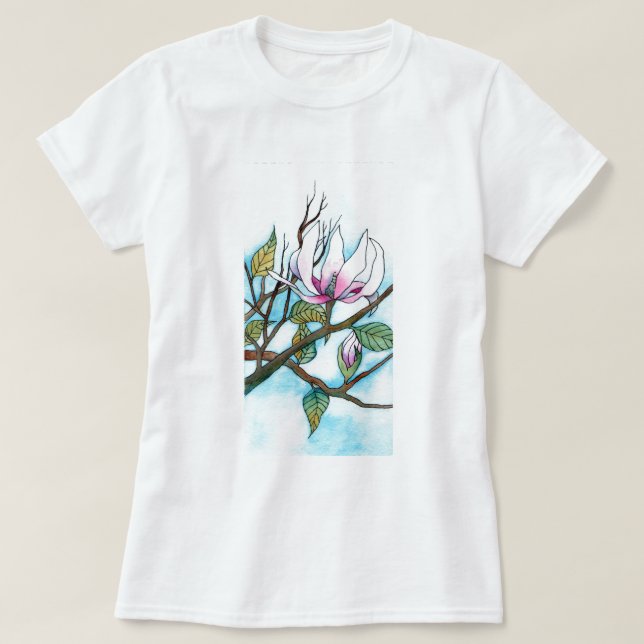 Skjorta för Magnolia T Tröja (Design framsida)