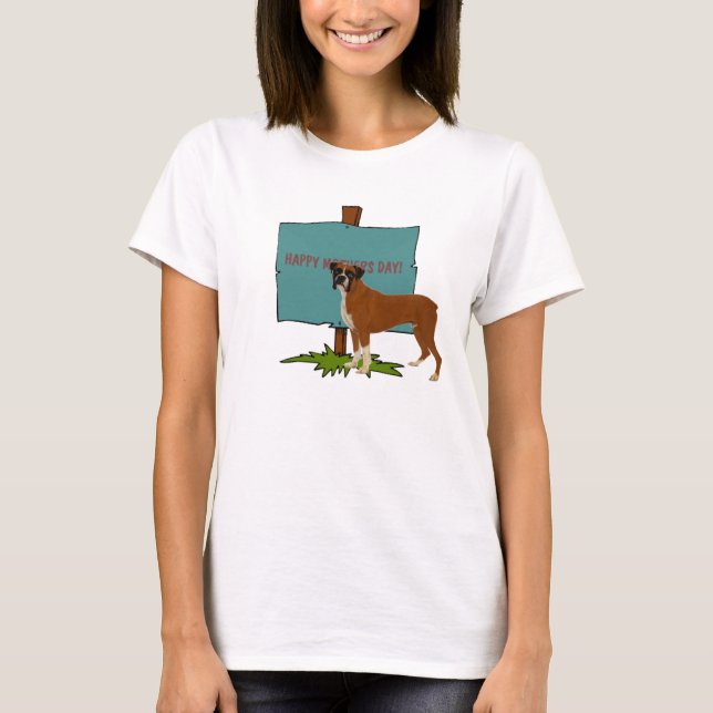 Skjorta för mammordagboxare tee shirt (Framsida)