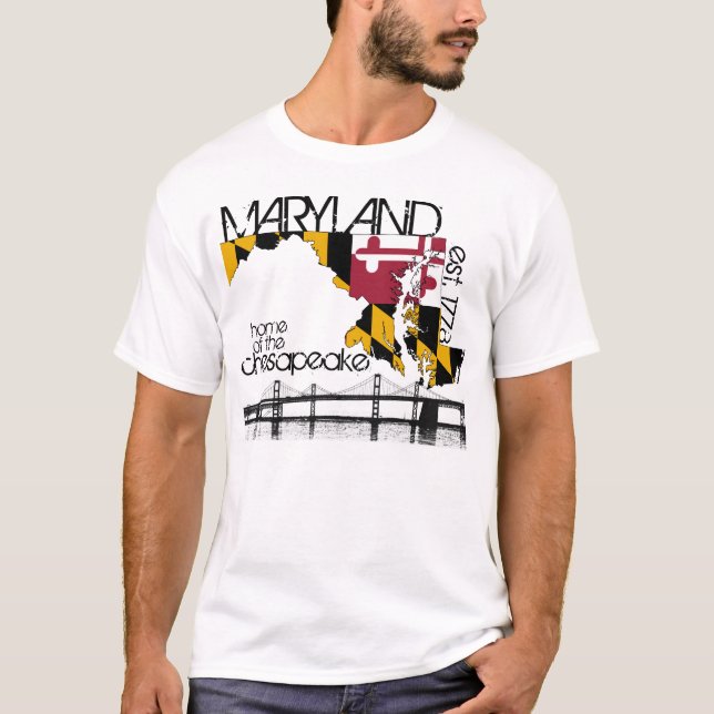 Skjorta för Maryland Chesapeakefjärd T Shirt (Framsida)
