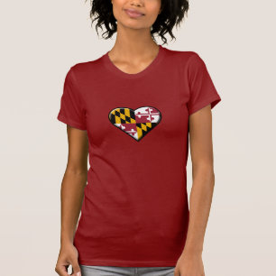 Skjorta för Maryland hjärtadamer Tee Shirt
